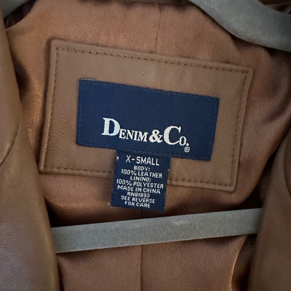 Denim & Co Leather Blazer - Picture 2 of 2